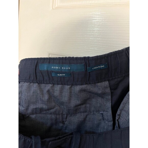 Perry Ellis Linen Blend Drawstring Mens Pant - Picture 10 of 10